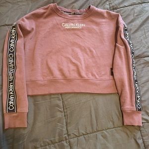 C.K purple cropped sweatshirt